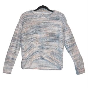 Candie's Fuzzy Gray and Pink Sweater size XS